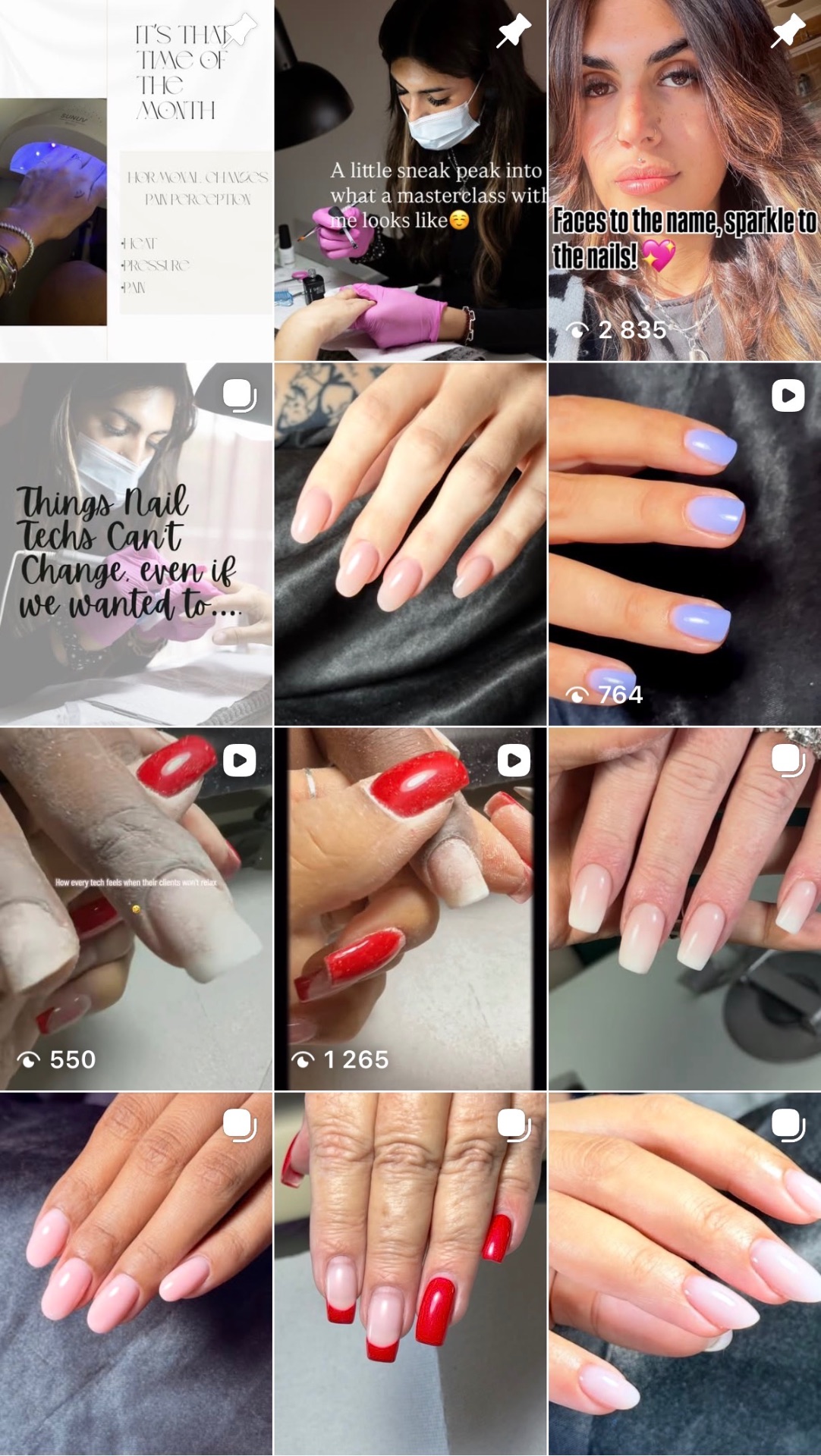 Liyah Nail Artistry Instagram portfolio grid